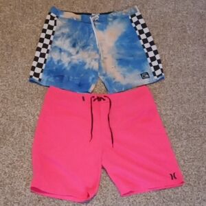 Mens Hurley And Quicksilver Board Shorts